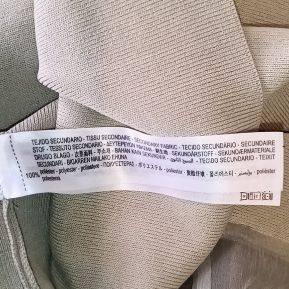 🆕ZARA | Organza Knit Top Sea Foam Green Ruffle Sheer Sweater Top Size Large - Picture 14 of 16